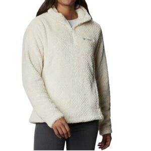 Columbia Sherpa Fleece Jacket Soft 1/4 Zip Size Large $90 44” Bust  Excellent
